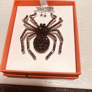Crystal Spider Brooch